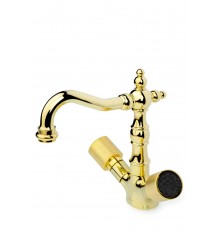 Boheme Royal Cristal Смеситель для раковины на 1 отв., без дк, длина излива 15 см, цвет: gold 292-Royal/CRST black