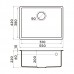 Omoikiri Tedori 54-U-GR Кухонная мойка Tetogranit 55x42 см, цвет: leningrad grey 4993540