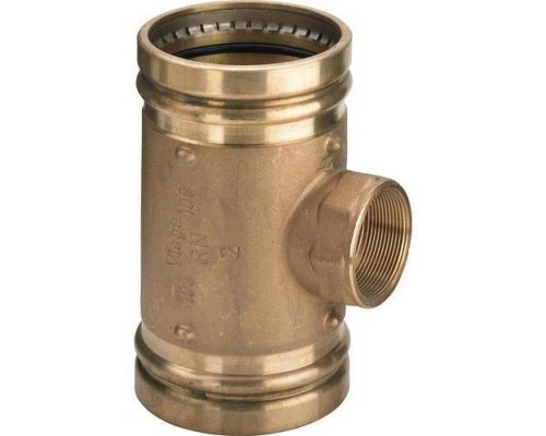 Тройник пресс-В бронза Sanpress VIEGA 88.9х3/4"х88.9 XL SC-Contur со стопорным кольцом