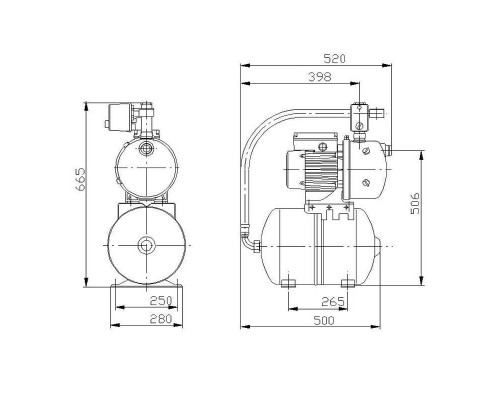 Насосная станция Hydrojet Grundfos JPB6-60L бак 60л Насосная станция Hydrojet Grundfos JPB6-60L бак 60л