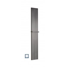 Boheme Flat Полотенцесушитель электрический 25x150h см, подключение скрытое, цвет: gun metall 725-GM