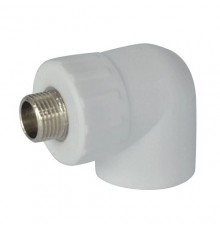 Угольник PP-R бел комб Дн20х1/2" НР РосТурПласт 10799