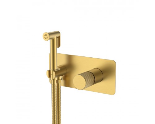 Boheme Stick Linea Гигиенический душ со смесителем и встраиваемой частью, цвет: matt gold 127-MG.3