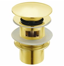 Boheme Донный клапан для раковины, автомат Click-Clack, с переливом, цвет: gold 611/2