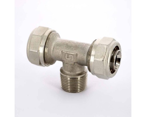 Тройник обжим-Н никелированный TIEMME 20х1/2"х20