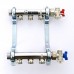 Коллекторная группа из нержавеющей стали с воздухоотводчиком REHAU 1"х3/4" 3 вых HLV