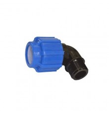 Отвод ПЭ компресс Дн25х1"х90гр НР Ру16 VALFEX 1210012425100