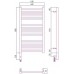 Сунержа Модус 3.0 Полотенцесушитель электрический 40x80h, лев., цвет: состар. латунь 051-5700-8040