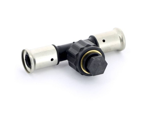 Тройник пресс-В PVDF HENCO 16x1/2"x20 Тройник пресс-В PVDF HENCO 16x1/2"x20