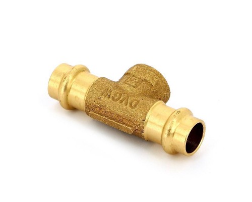 Тройник пресс-В IBP 15 х 1/2" х 15 бронза Тройник пресс-В IBP 15 х 1/2" х 15 бронза