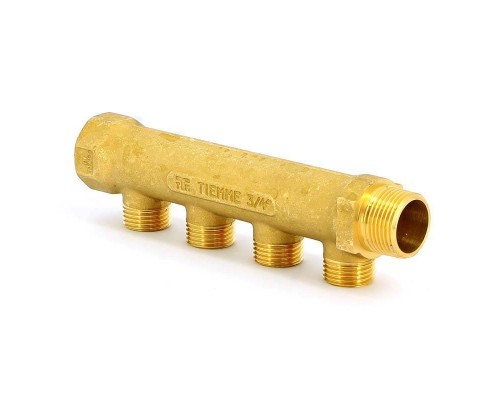 Коллектор НВ 3/4" TIEMME 4 выхода 1/2"Н 36мм
