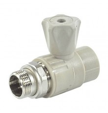 Кран шаровой PP-R сер Дн20х1/2" НР прям д/рад VALFEX 10149020Г