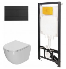 Модуль OLI 80 ECO 886914SLO3 для подвесного унитаза, SLIM, черная