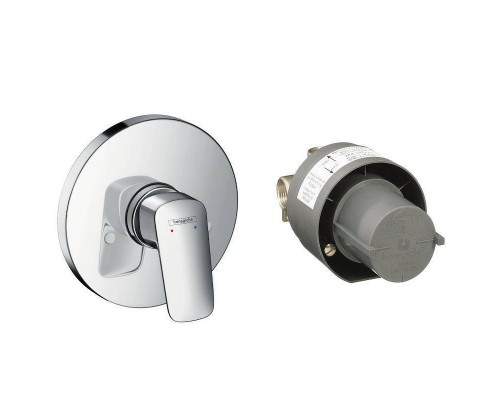 Смеситель для раковины HansGrohe HG Logis 190 однорычажный со сливным гарнитуром хром Смеситель для раковины HansGrohe HG Logis 190 однорычажный со сливным гарнитуром хром