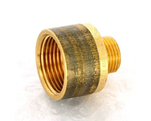 Переходник круглый НВ Viega 1/2" x 1" бронза