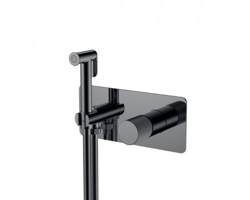 Boheme Stick Linea Гигиенический душ со смесителем и встраиваемой частью, цвет: shine gun metall 127-SGM.3