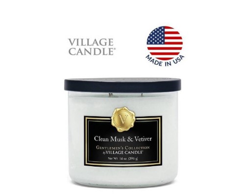Декоративная свеча Village Candle Чистый мускус и Ветивер (396 грамм)