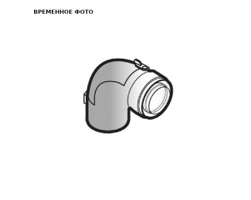 Колено с лючком для ревизии диам. 80/125 мм, PPS/алюминий