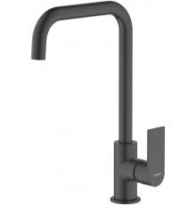 AQ1480MB ЛИРА смеситель для кухни, матовый черный AQ1480MB