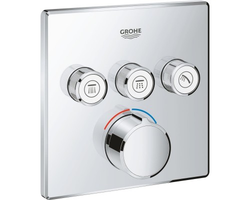 29149000 Grohtherm SmartControl Смеситель на 3 выхода, внешняя часть, хром 29149000