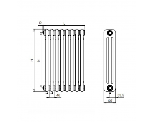 Rifar TUBOG VENTIL TUB 3057 24 секции (белый)