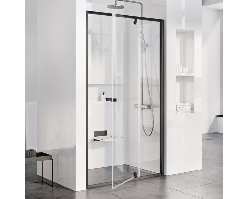 PDOP2-100 черный + транспарент, Pivot душевая дверь двухэлементная 03GA0300Z1