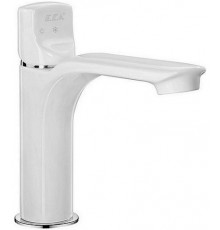 104108986EX MYRA смеситель для раковины 130, без донного клапана белый /хром 104108986EX