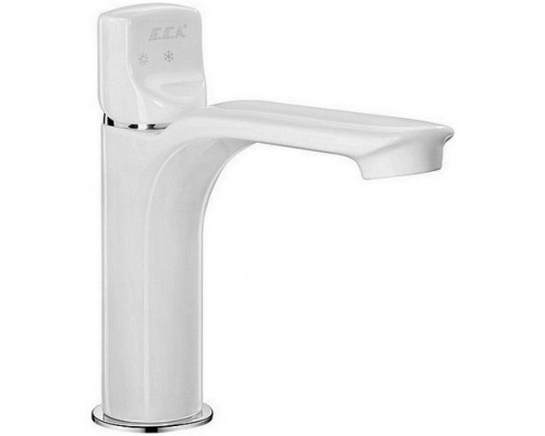 104108986EX MYRA смеситель для раковины 130, без донного клапана белый /хром 104108986EX