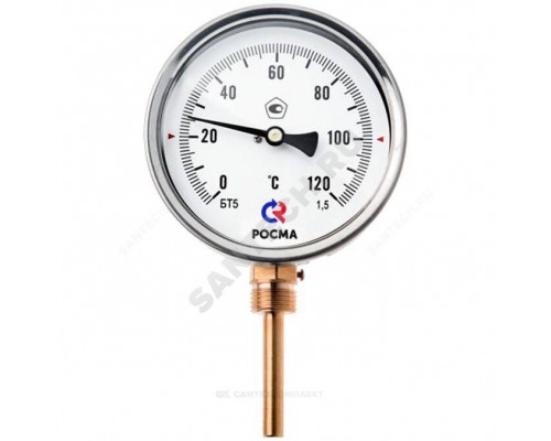 Термометр биметалл БТ-32.211 120С Дк63 L=46 G1/2" рад Росма 00000002443