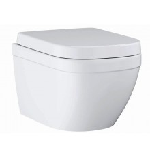 39554000 Euro Ceramic Унитаз подвесной с сиденьем для унитаза, альпин-белый 39554000