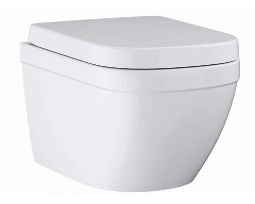 39554000 Euro Ceramic Унитаз подвесной с сиденьем для унитаза, альпин-белый 39554000