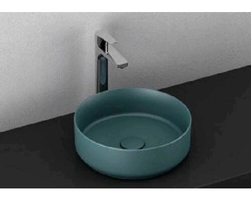 Раковина, ISVEA, Infinity, шгв 360-360-120, отверстия для смесителя-отсутствуют, цвет-изумрудный
