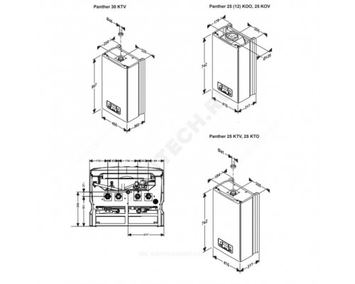 Котел газ наст 1/конт 25кВт Пантера 25 КТО EBUS Protherm 0010015242