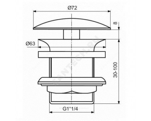 Клапан донный умыв 1 1/4" лат хром Ideal Standard J3291AA