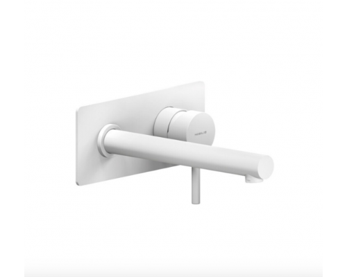 LV00498/1WM LIVE смеситель для раковины настенный,матовый белый LV00498/1WM