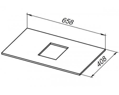 Allen Brau Priority Столешница 70 см, цвет: серый 1.31009.DG-S