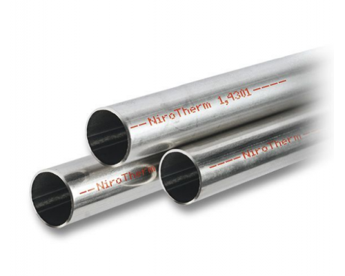 Системная труба NiroTherm 28x0,8, в штангах 3 м, нержавеющая сталь, 9150