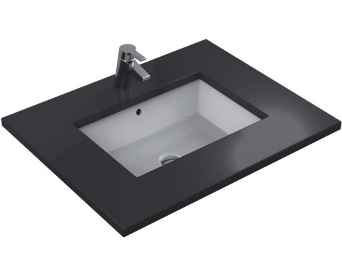 K077901 Strada Умывальник, встраиваемый под столешницу, 59 см, без отверстия под смеситель, с переливом, с крепежом T645567, с монтажным шаблоном K077901