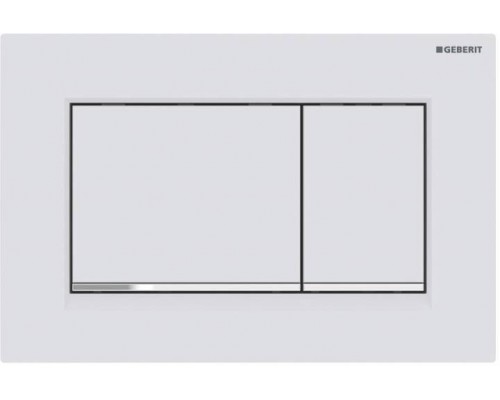 115.883.JT.1 клавиша двойного смыва Sigma 30 NEW к 111.300/350/361/362/380/390/796 не оставляет отпечатков пальцев, белый мат/хром глянц/белый мат 115.883.JT.1