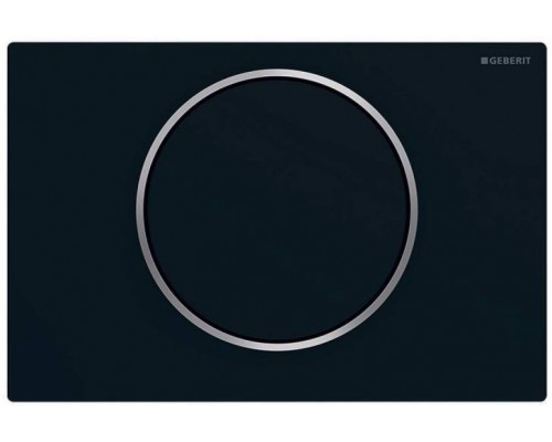 115.758.14.5 Смывная клавиша Geberit Sigma10 смыв/стоп к 111.300/350/361/362/380/390/796, черный матовый лак, легко чистящееся покрытие/полированное 115.758.14.5