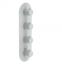 WE00104/TWM LIVE термостатический смеситель для ванны 4 выхода (внешняя часть), матовый белый WE00104/TWM