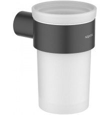 AQ4427MB ЛИРА стакан с держателем, матовый черный AQ4427MB