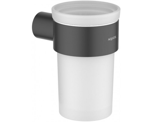 AQ4427MB ЛИРА стакан с держателем, матовый черный AQ4427MB