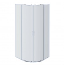 AQ ARI RO 08020CH Душевой уголок 1/4 круга, двери раздвижные 800x800x2000, профиль хром, стекло прозрачное (AQNAA2142-80) AQ ARI RO 08020CH