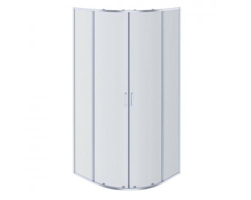 AQ ARI RO 08020CH Душевой уголок 1/4 круга, двери раздвижные 800x800x2000, профиль хром, стекло прозрачное (AQNAA2142-80) AQ ARI RO 08020CH