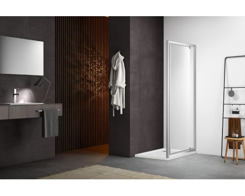 AQ ARI PI 08020CH Душевая дверь, распашная 800x2000 профиль хром, стекло прозрачное AQ ARI PI 08020CH