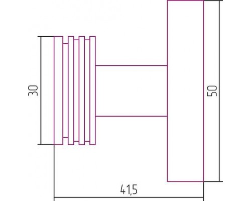 Сунержа Каньон Вешалка настенная 5x4,15x5h см, цвет: без покрытия 00-3005-0000
