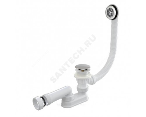 Сифон д/ванны плоск авт 1 1/2"x40 пер/тр 10гр 40/1 1/2" (6/4") клик-клак Alca AG210132160