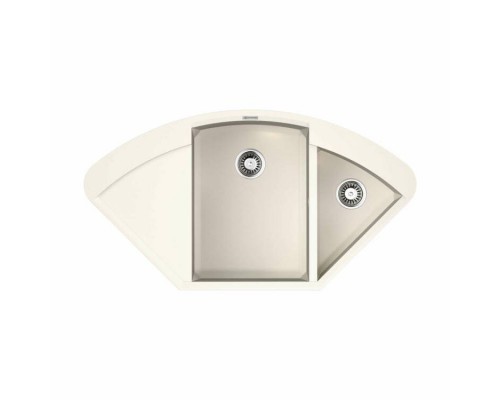 Мойка, OMOIKIRI, Sakaime, шгв 1057-575-230, отверстия для смесителя-6 промаркированных, чаши-2, цвет-белый