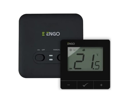 Терморегулятор, ENGO, беспроводной, управляемый через интернет, Wi-Fi, на батарейках, черный Терморегулятор, ENGO, беспроводной, управляемый через интернет, Wi-Fi, на батарейках, черный